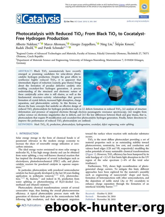 Photocatalysis with Reduced TiO2: From Black TiO2 to Cocatalyst-Free Hydrogen Production by unknow