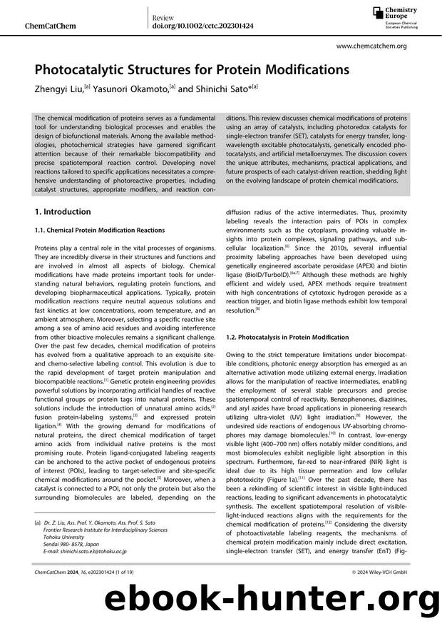 Photocatalytic Structures for Protein Modifications by Unknown