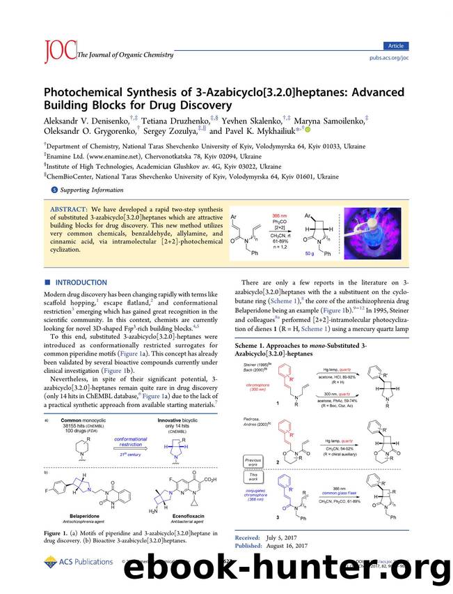 Photochemical Synthesis of 3-Azabicyclo[3.2.0]heptanes: Advanced Building Blocks for Drug Discovery by unknow