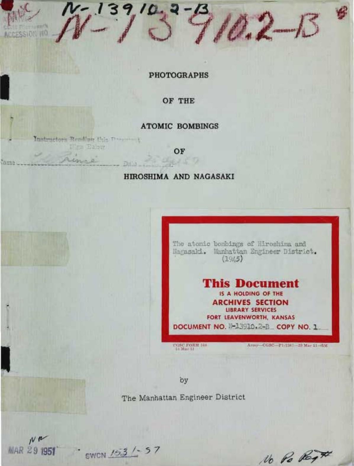 Photographs of the Atomic Bombings of Hiroshima and Nagasaki (History Photography Ebook) by Unknown