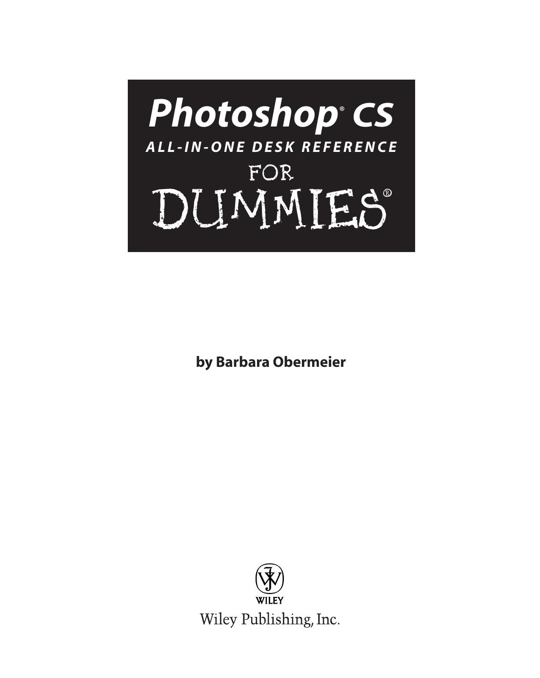 Photoshop CS All-In-One Desk Reference For Dummies by Barbara Obermeier