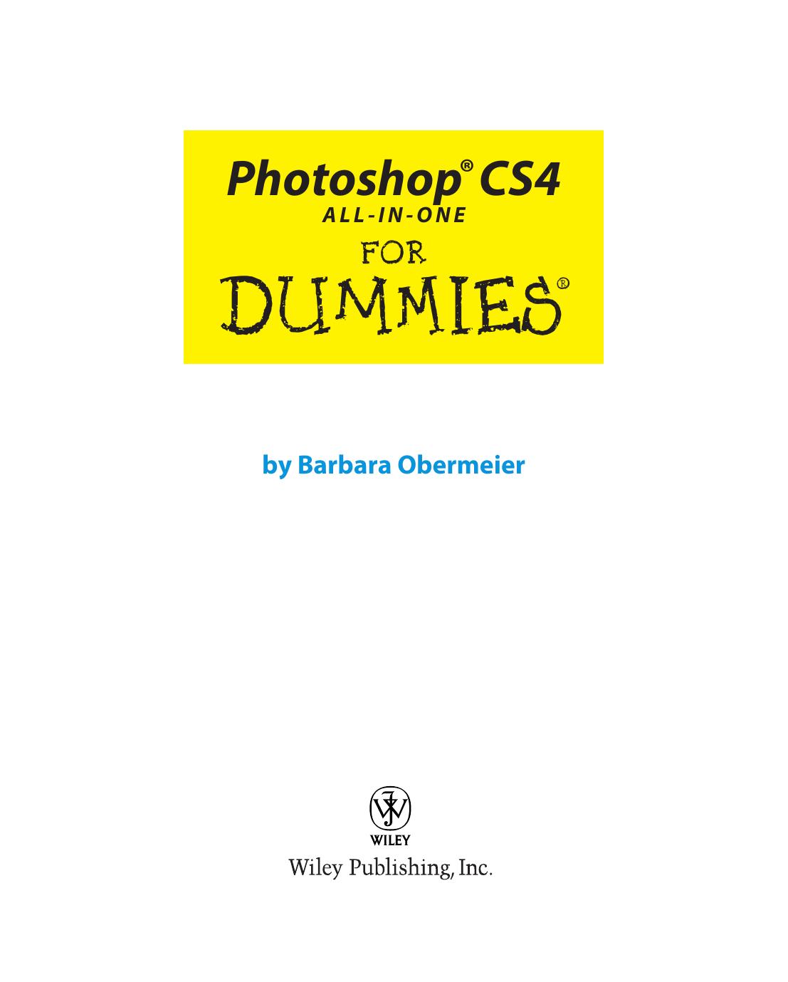 Photoshop CS4 All-In-One for Dummies by Barbara Obermeier