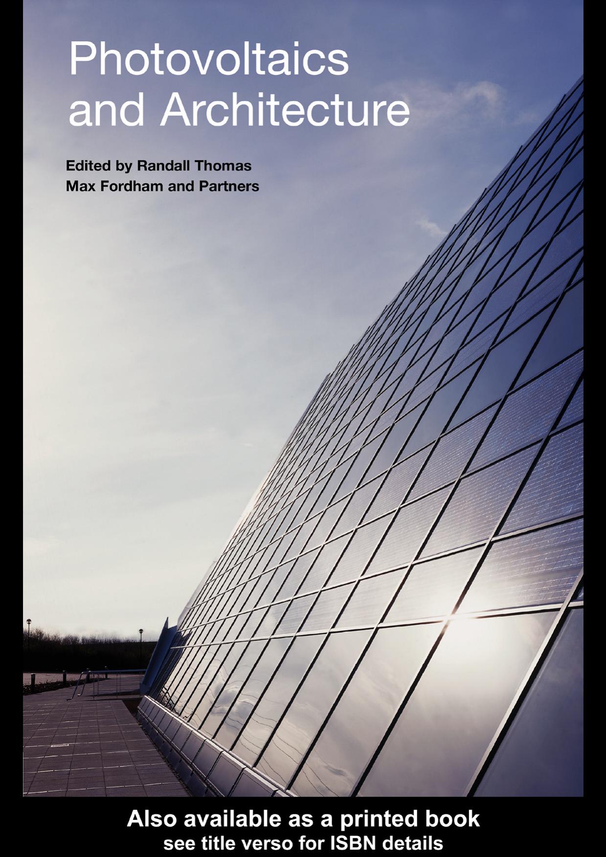 Photovoltaics And Architecture by Randall Thomas