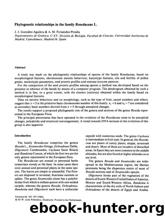 Phylogenetic relationships in the family Resedaceae L. by Unknown