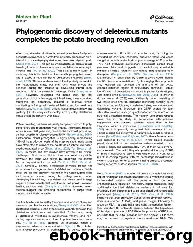 Phylogenomic discovery of deleterious mutants completes the potato breeding revolution by Alisdair R. Fernie & Saleh Alseekh