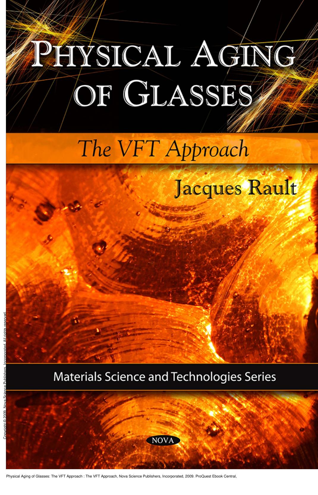 Physical Aging of Glasses: The VFT Approach : The VFT Approach by Jacques Rault