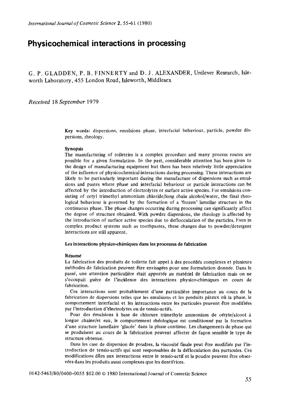 Physicochemical interactions in processing by Unknown