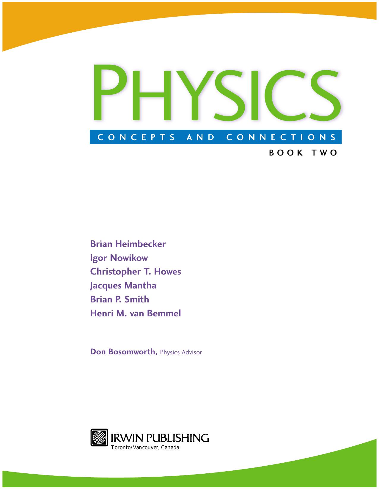 Physics Concepts and Connections by Book Two