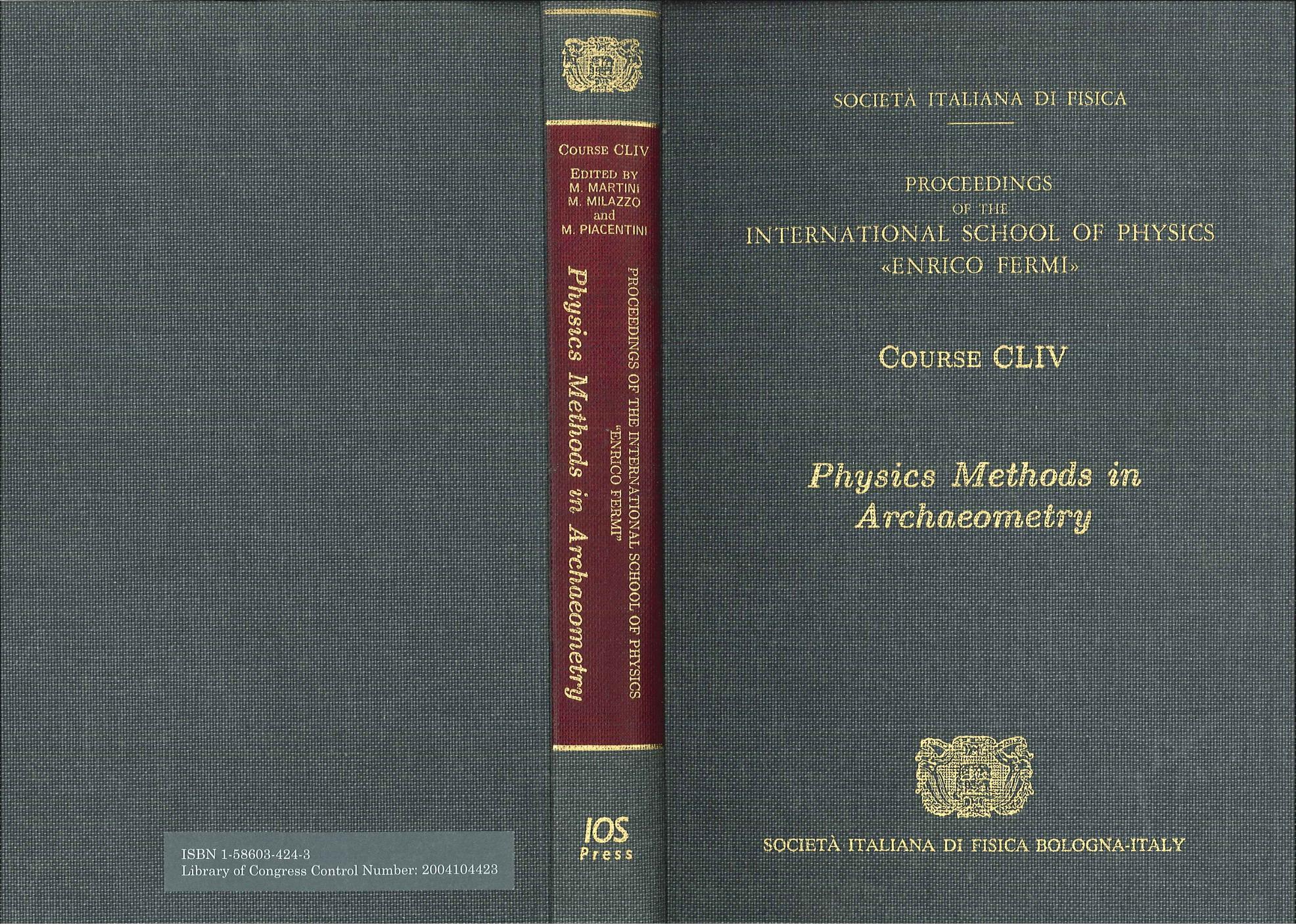 Physics Methods in Archaeometry by M. Martini M. Piacentini