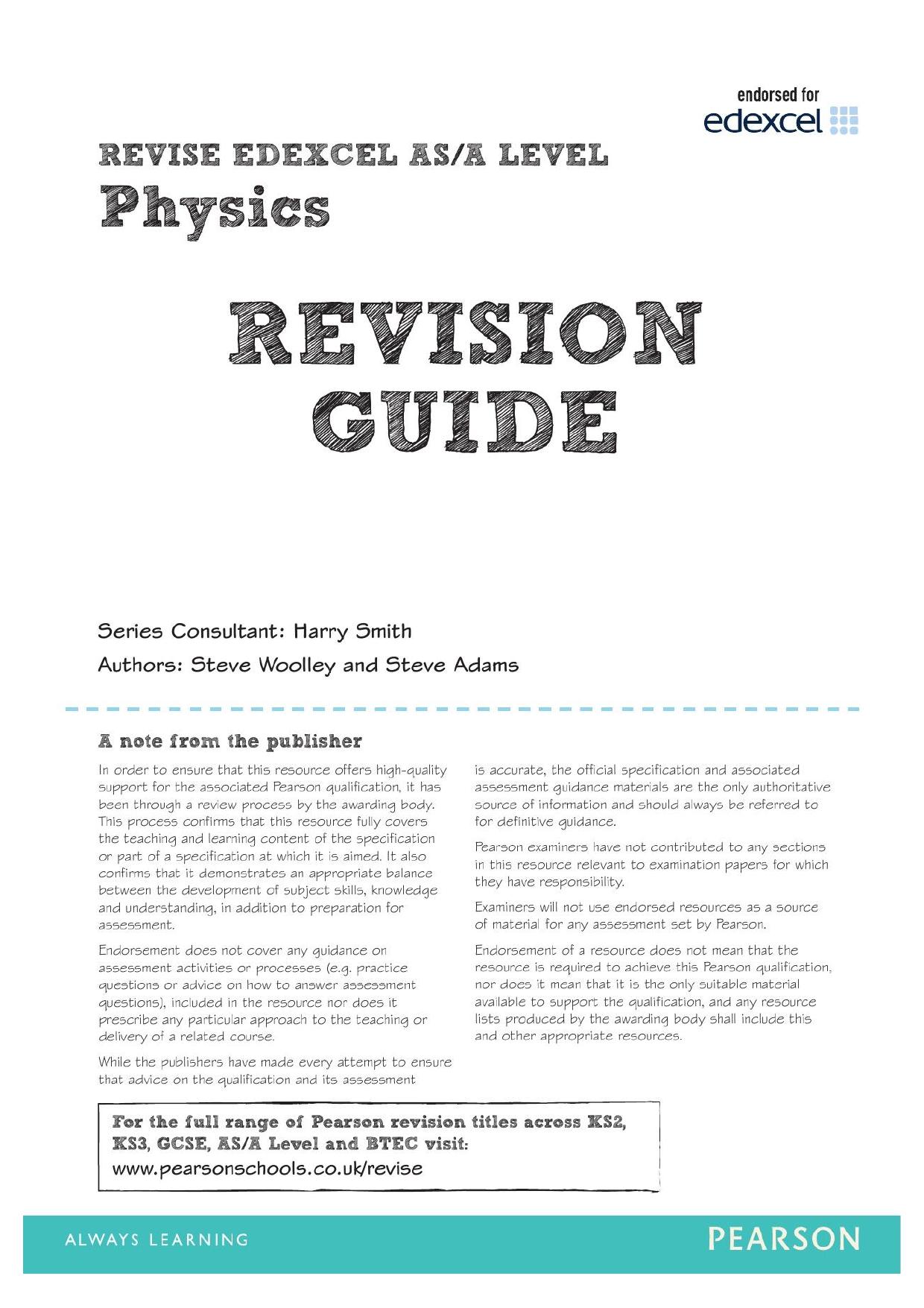Physics Revision Guide by Harry Smith Steve Woolley Steve Adams