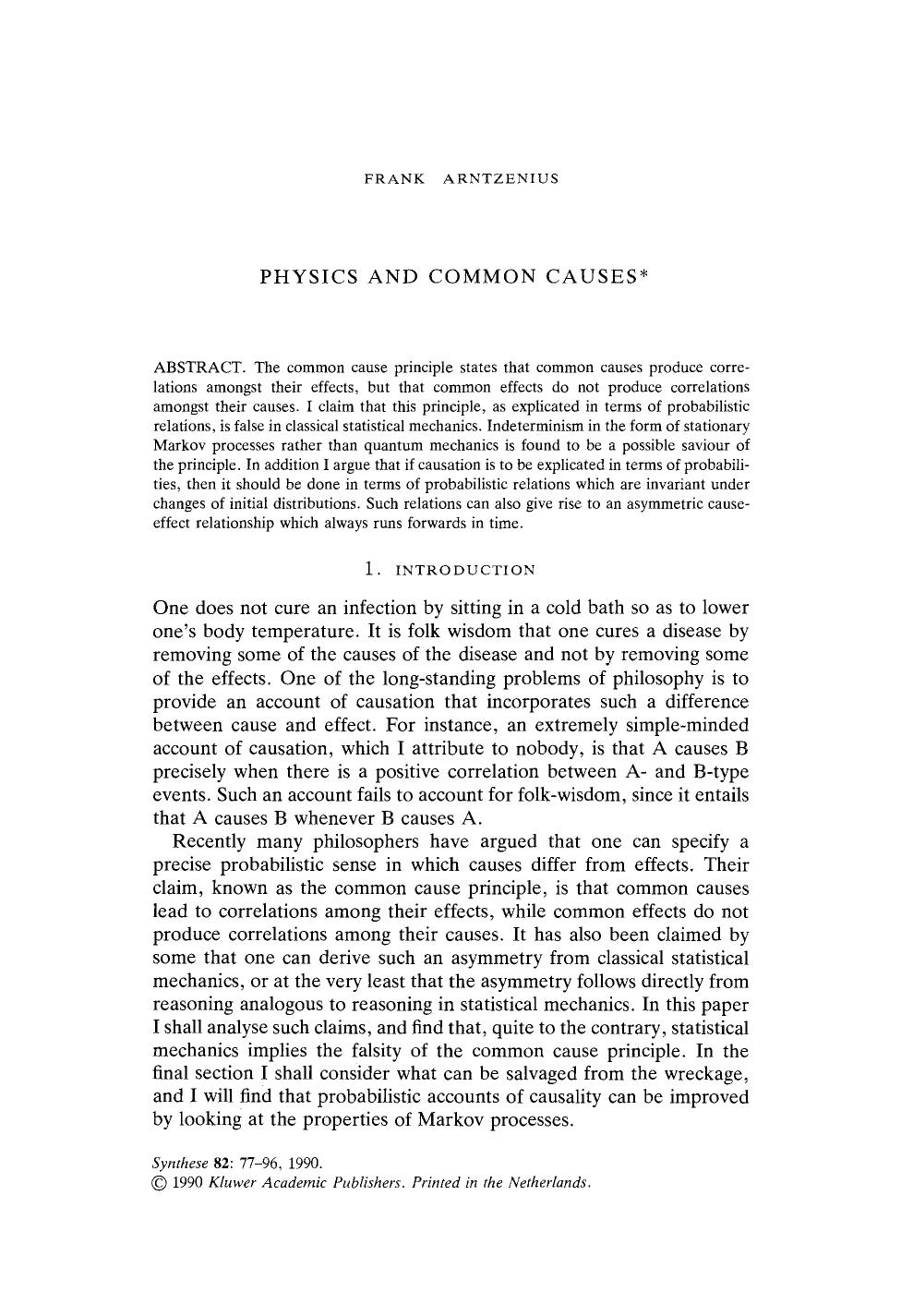 Physics and common causes by Unknown