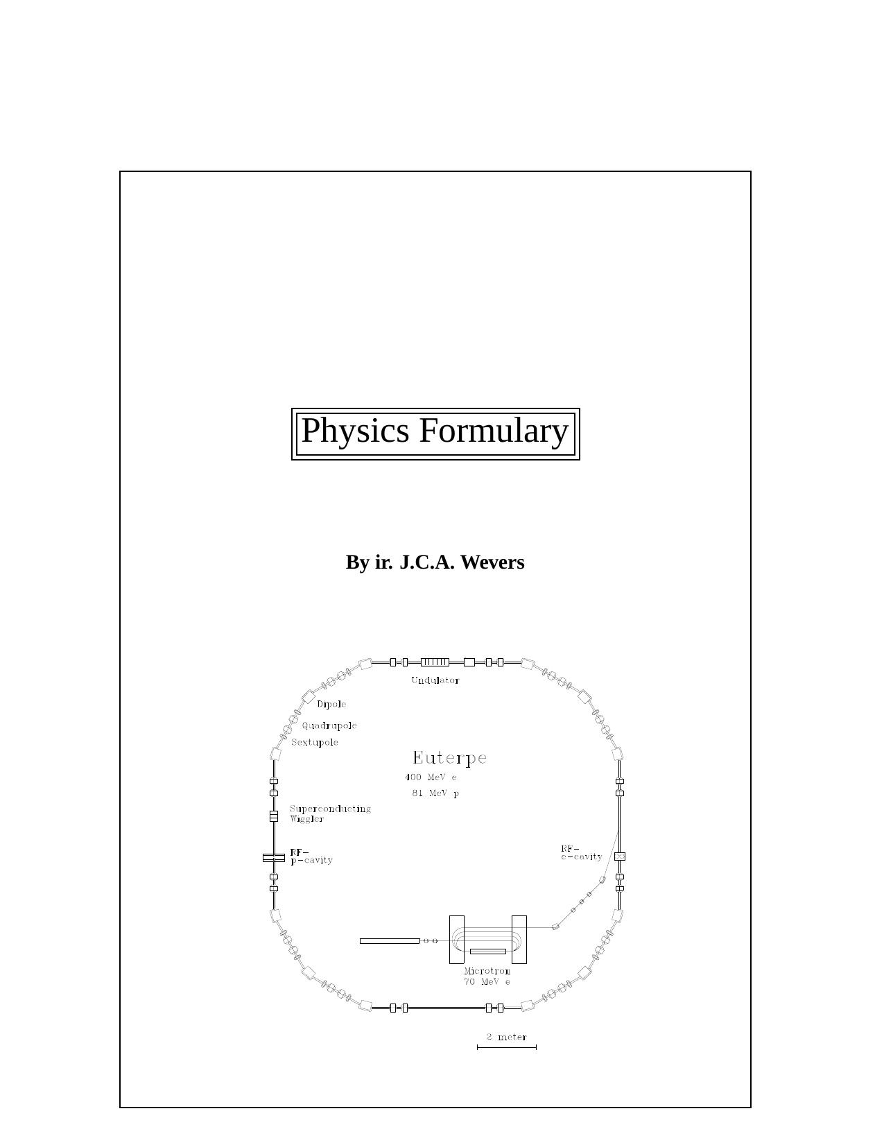 Physics formulary by J.C.A.Wevers