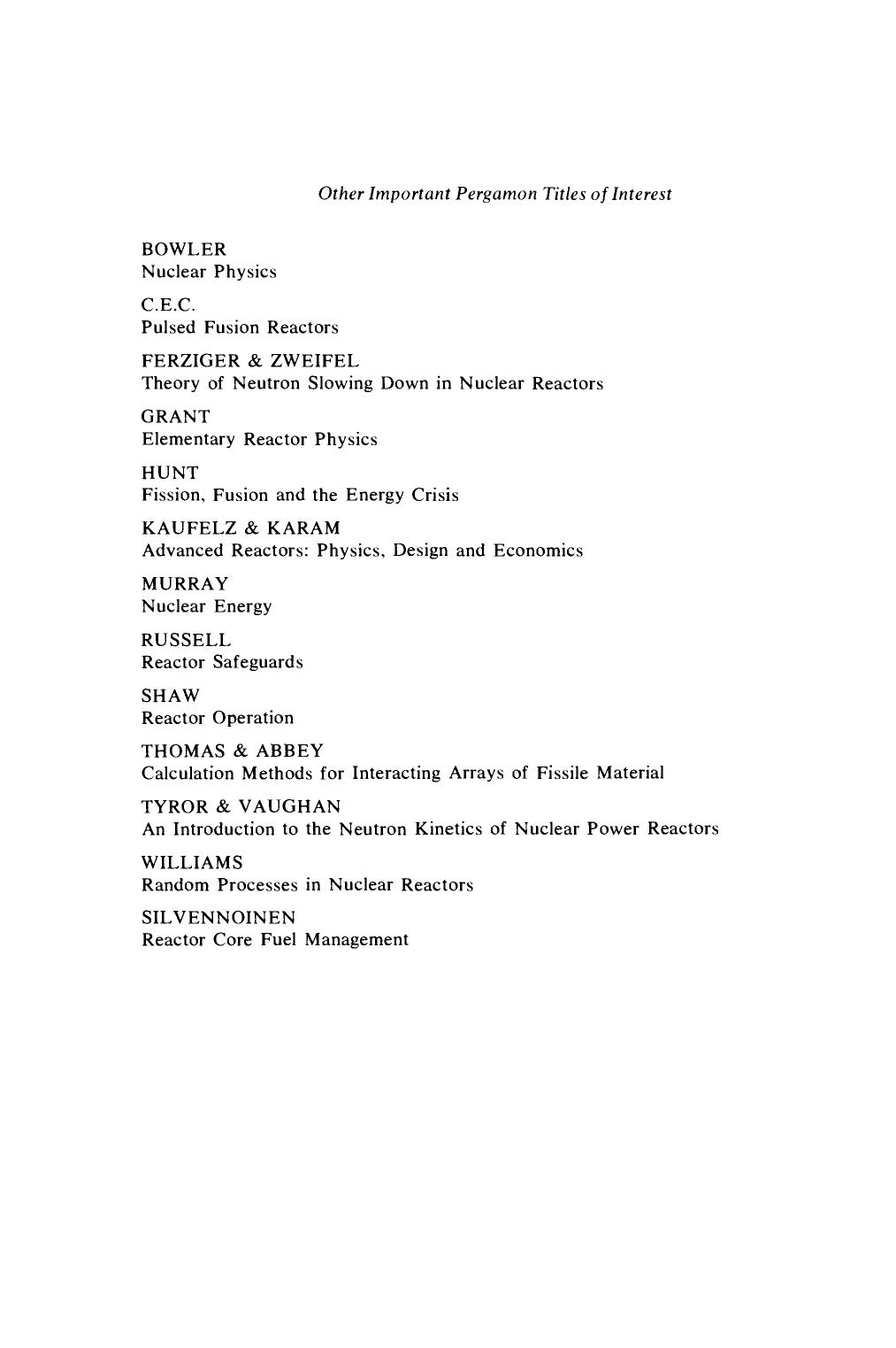 Physics of High-Temperature Reactors by Luigi Massimo (Auth.)