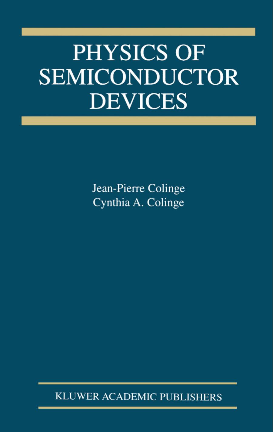 Physics of Semiconductor Devices by Unknown