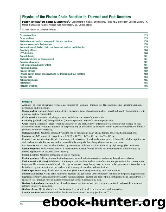 Physics of the Fission Chain Reaction in Thermal and Fast Reactors by Pavel V. Tsvetkov & Russell E. Stachowski