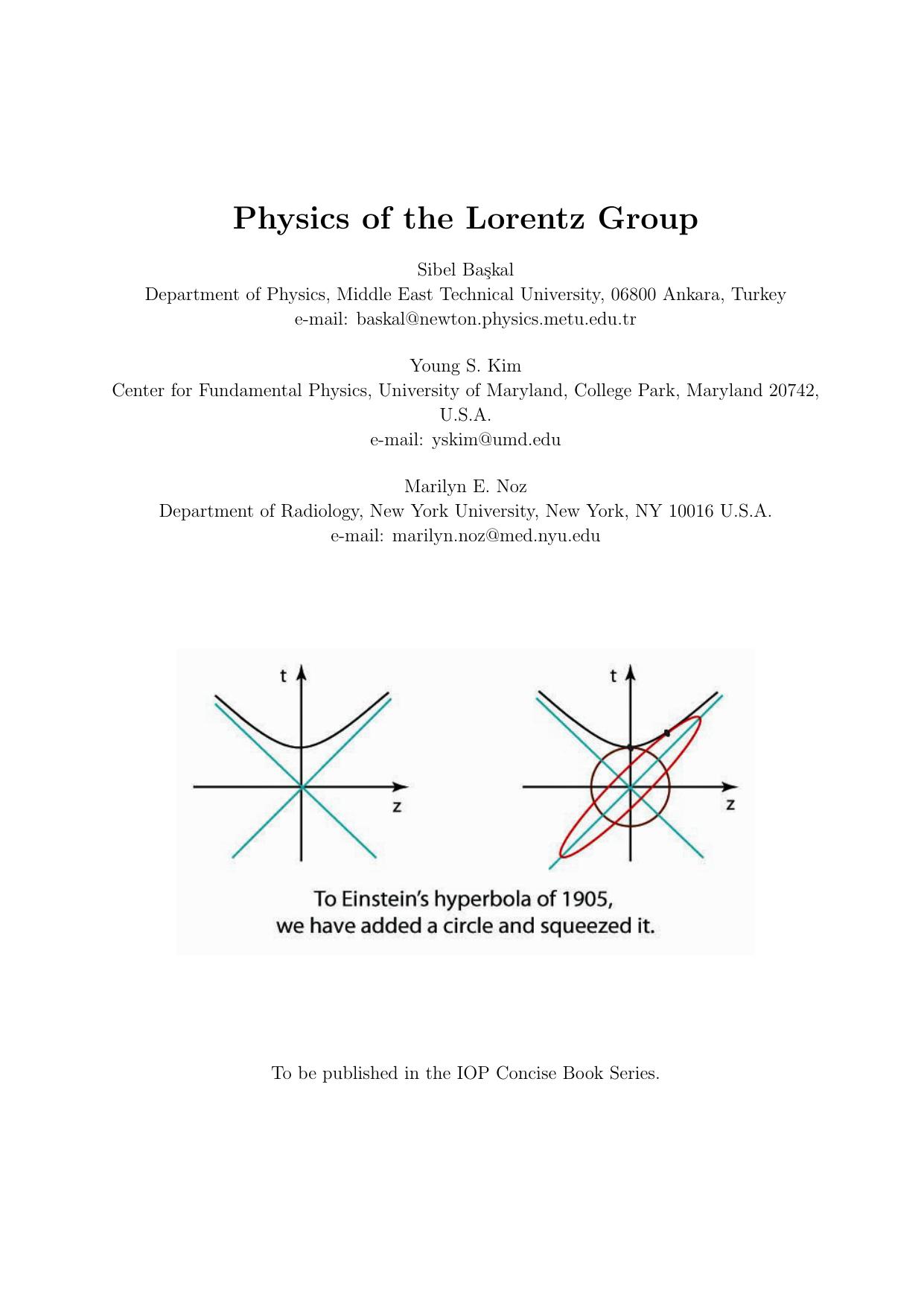 Physics of the Lorentz Group by Unknow