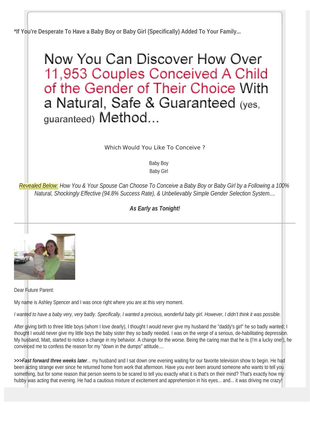 Pick The Gender Of Your Baby.com. by Best of Kuszter's Collection