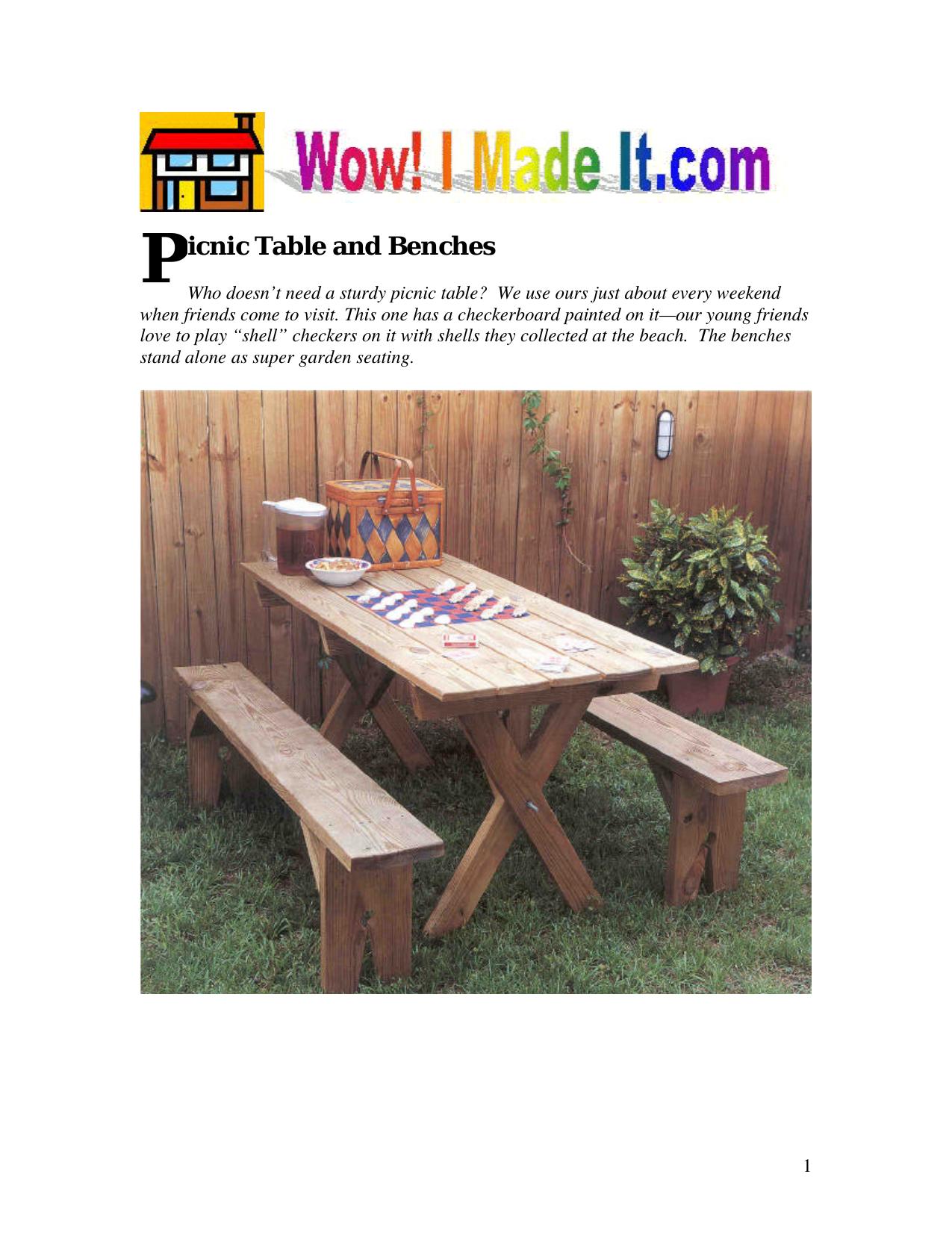 Picnic Table & Benches by Picnic Table & Benches