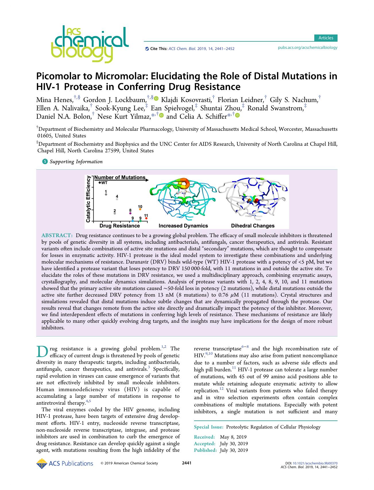 Picomolar to Micromolar: Elucidating the Role of Distal Mutations in HIV-1 Protease in Conferring Drug Resistance by unknow