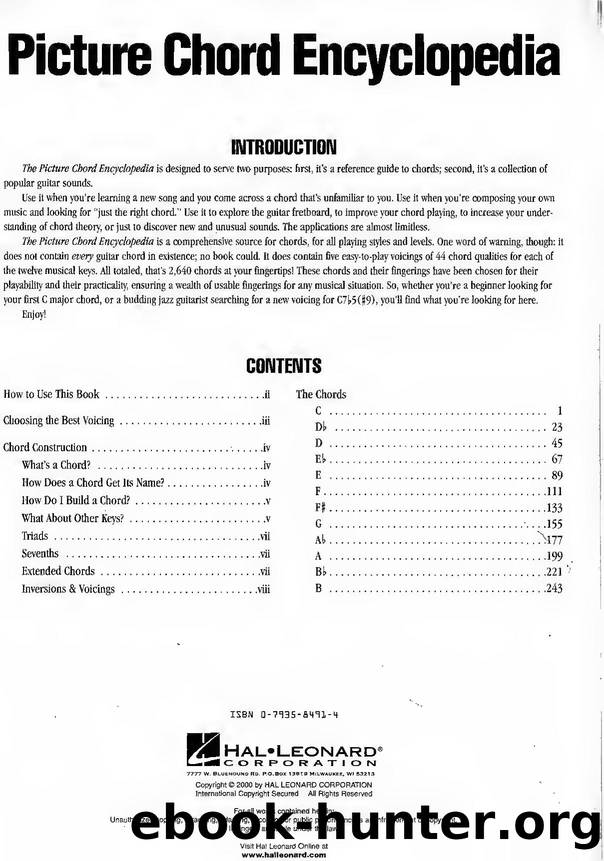 Picture Chord Encyclopedia by Hall Leonard Corporation