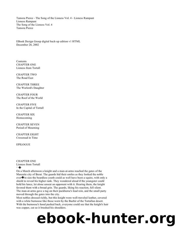 Pierce, Tamora - The Song Of The Lioness Quartet 04 - Alanna by Pierce Tamora