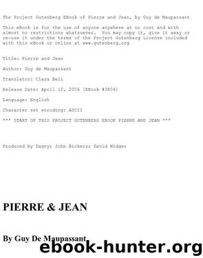 Pierre and Jean by Guy de Maupassant