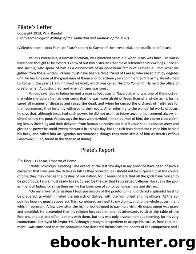 Pilate's Report by Kitchen