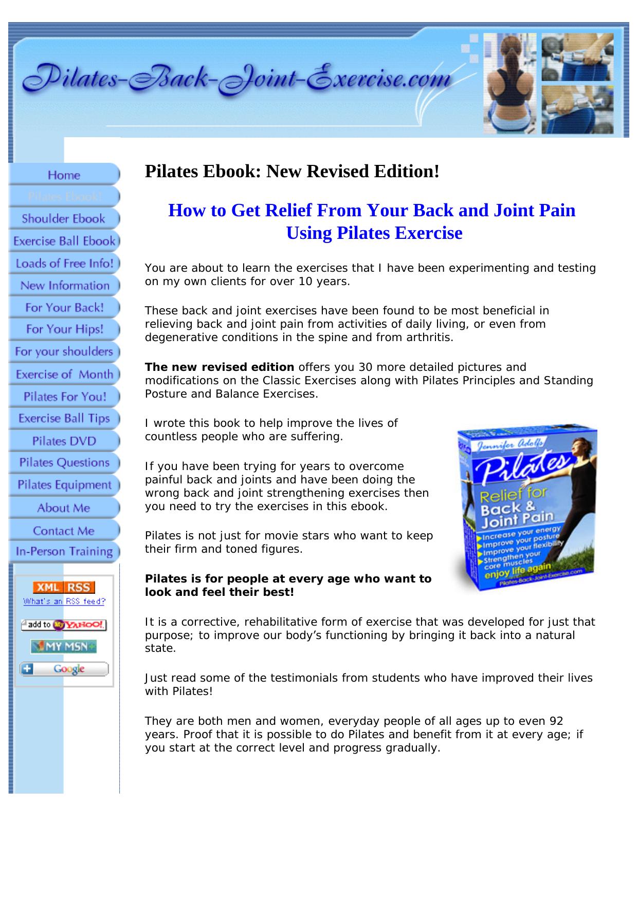 Pilates- Relief For Back And Joint Pain. by Best of Kuszter's Collection