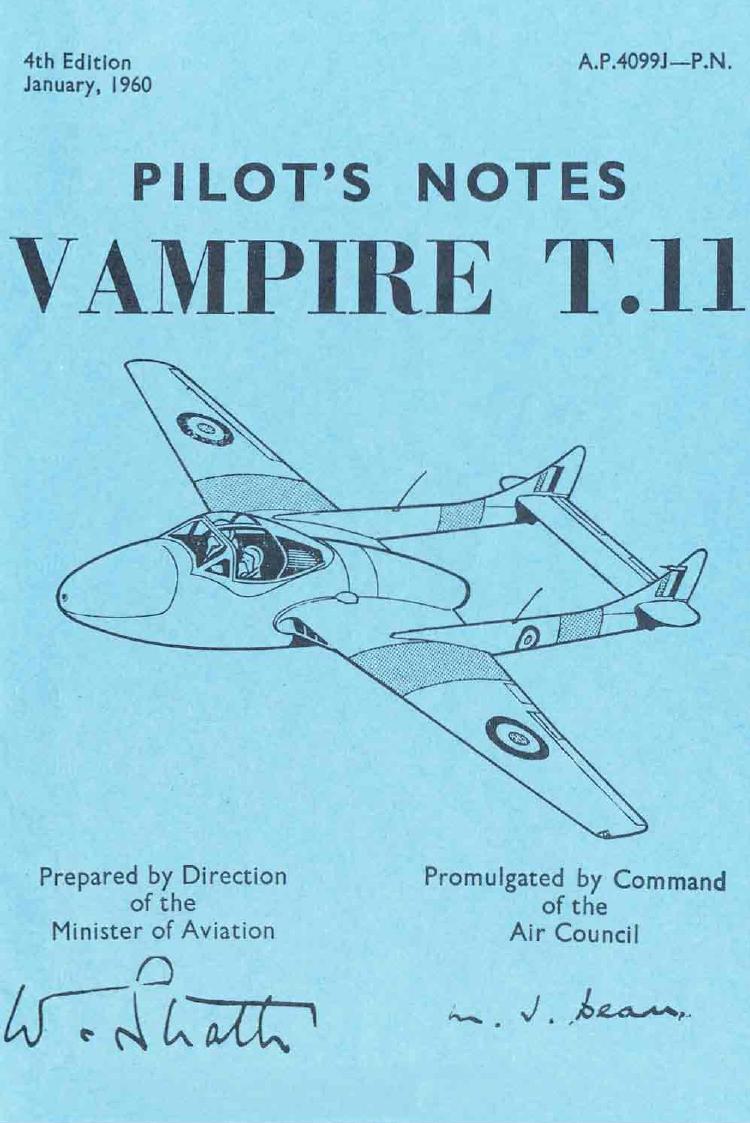Pilots Notes Vampire T11 by Язык: английский