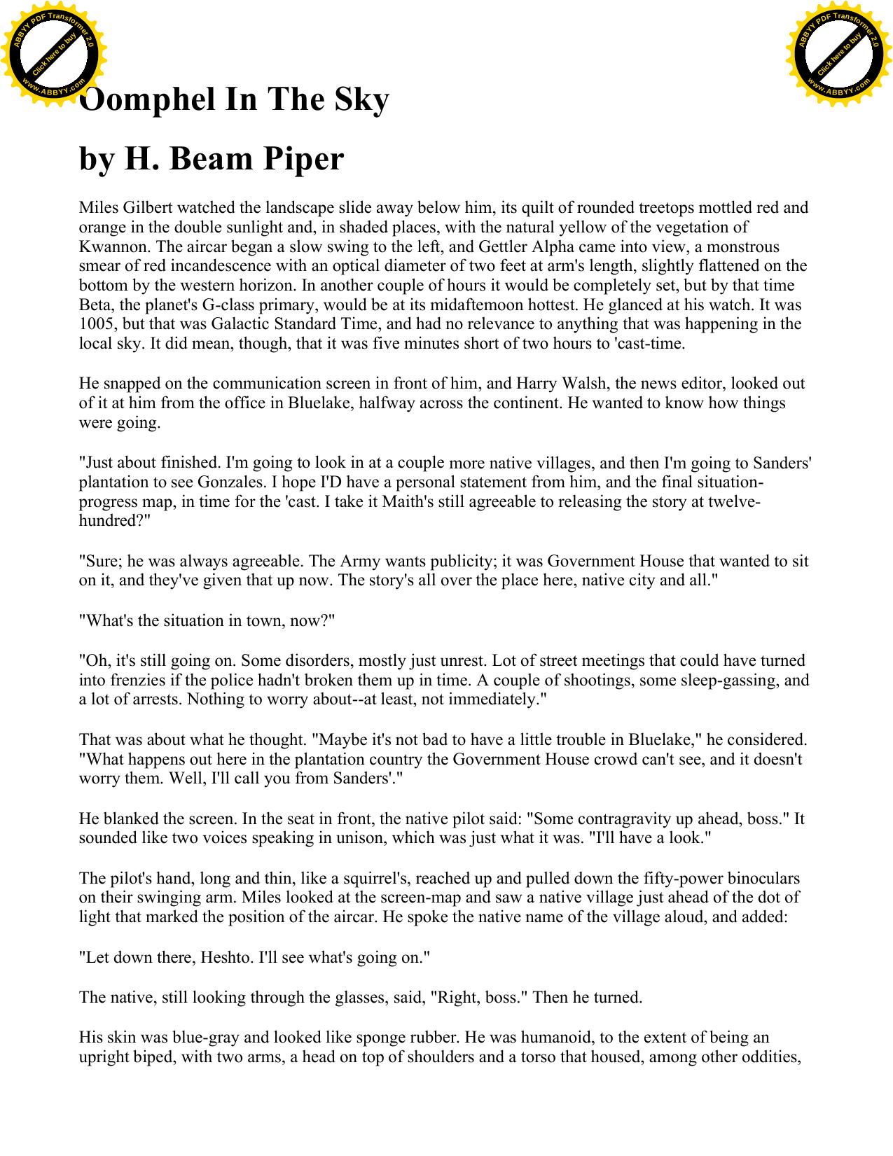 Piper, H Beam - Future History 08 by Oomphel in the Sky