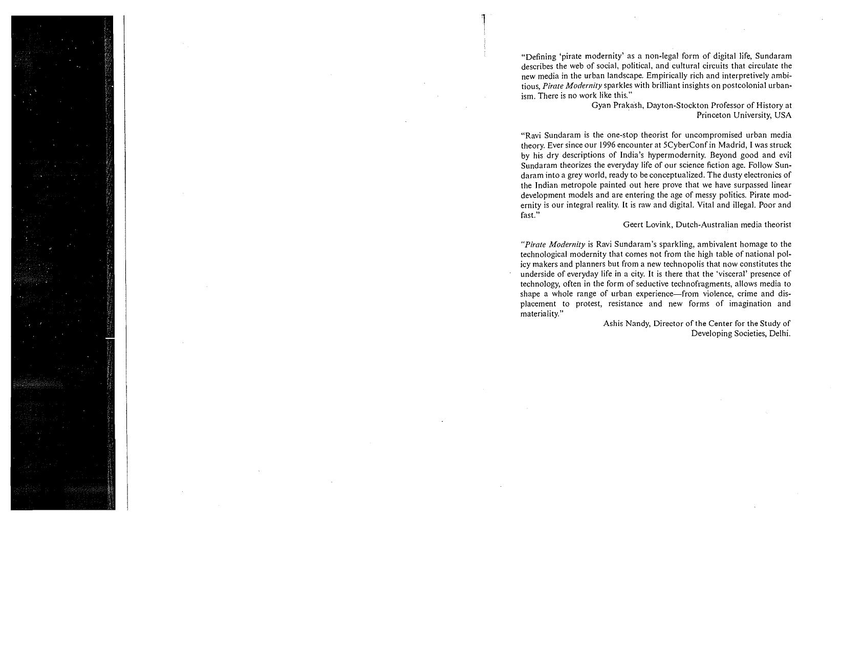 Pirate Modernity: Delhi's Media Urbanism (Routledge Studies in Asia's Transformations) by Ravi Sundaram