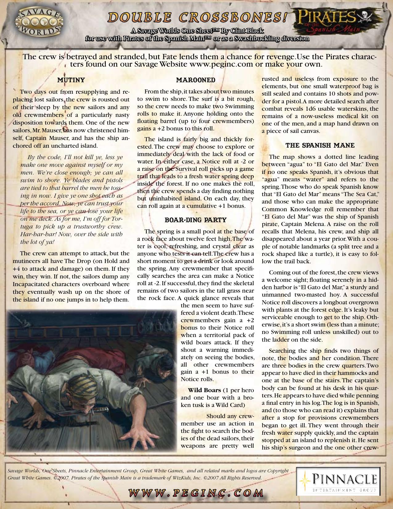 Pirates of the Spanish Main Double Crossbones by Unknown