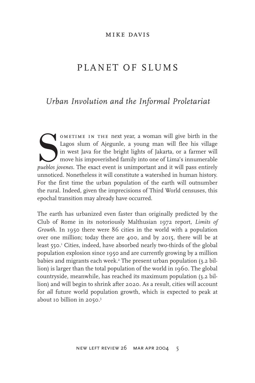 Planet of Slums by Mike Davis
