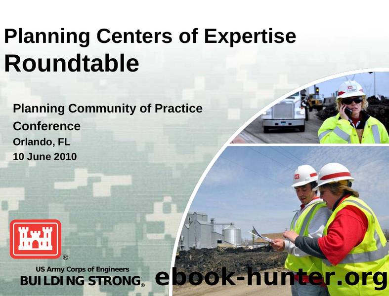 Planning Centers of Expertise Roundtable by USACE