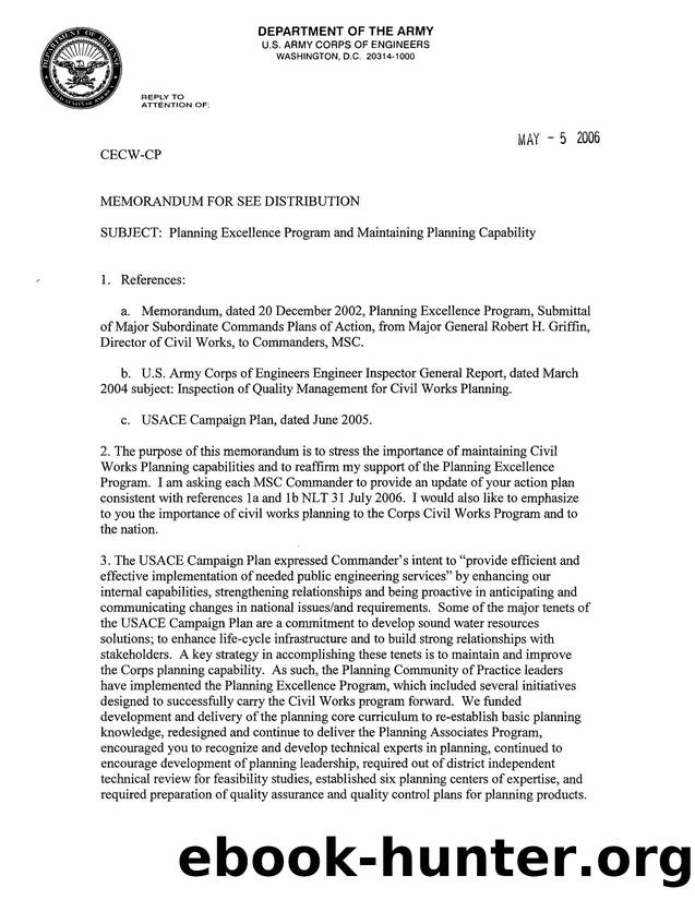 Planning Excellence Program and Maintaining Planning Capability by Unknown