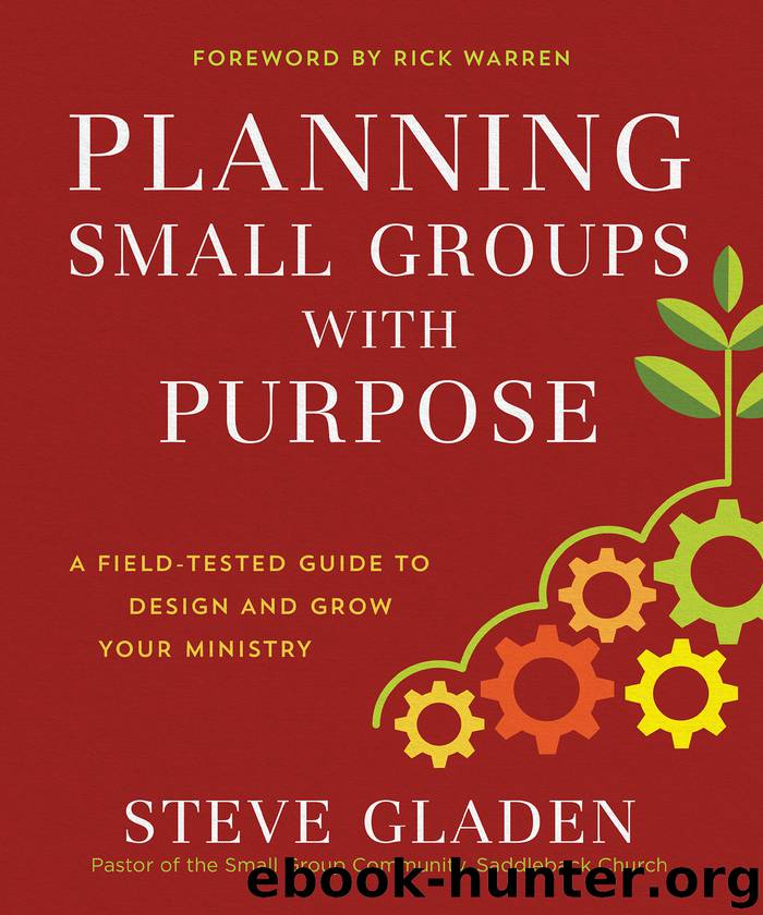 Planning Small Groups with Purpose by Steve Gladen