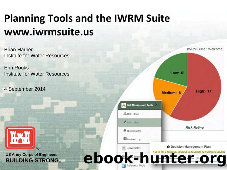 Planning Tools and the IWRM Suite by Unknown