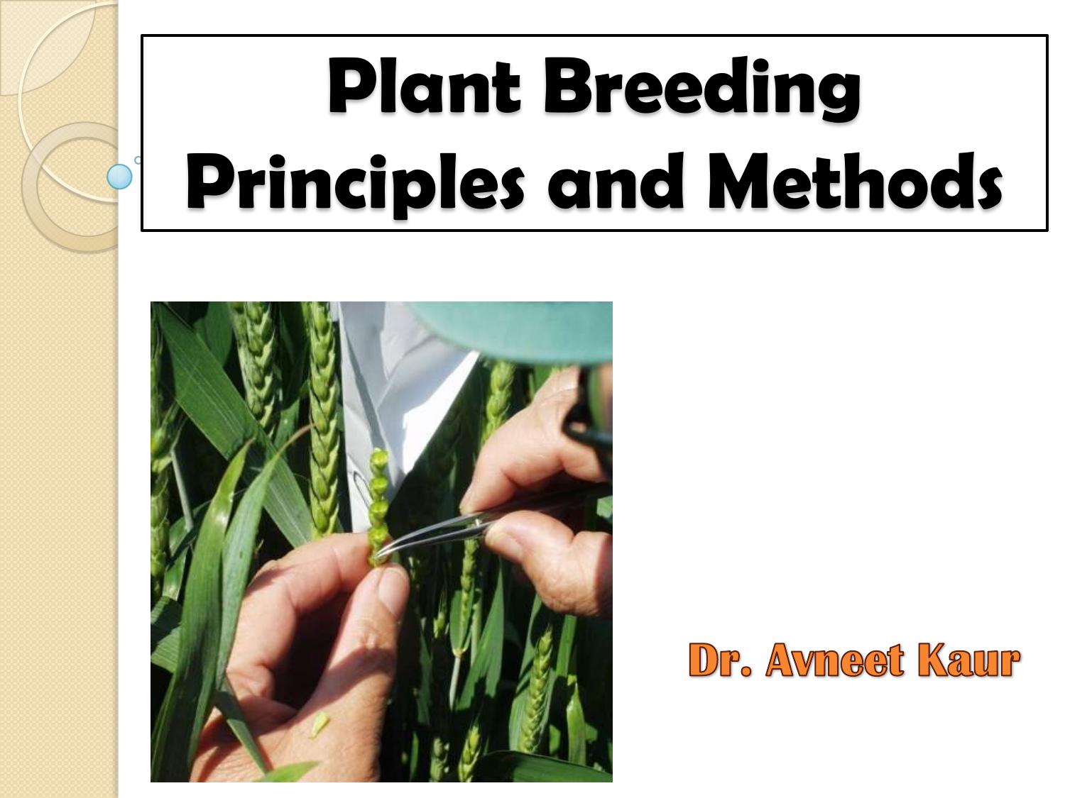 Plant Breeding Principles and Methods by Sony