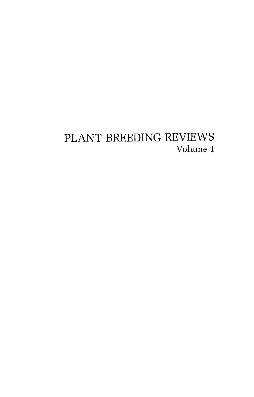 Plant Breeding Reviews, Volume 1 by Jules Janick