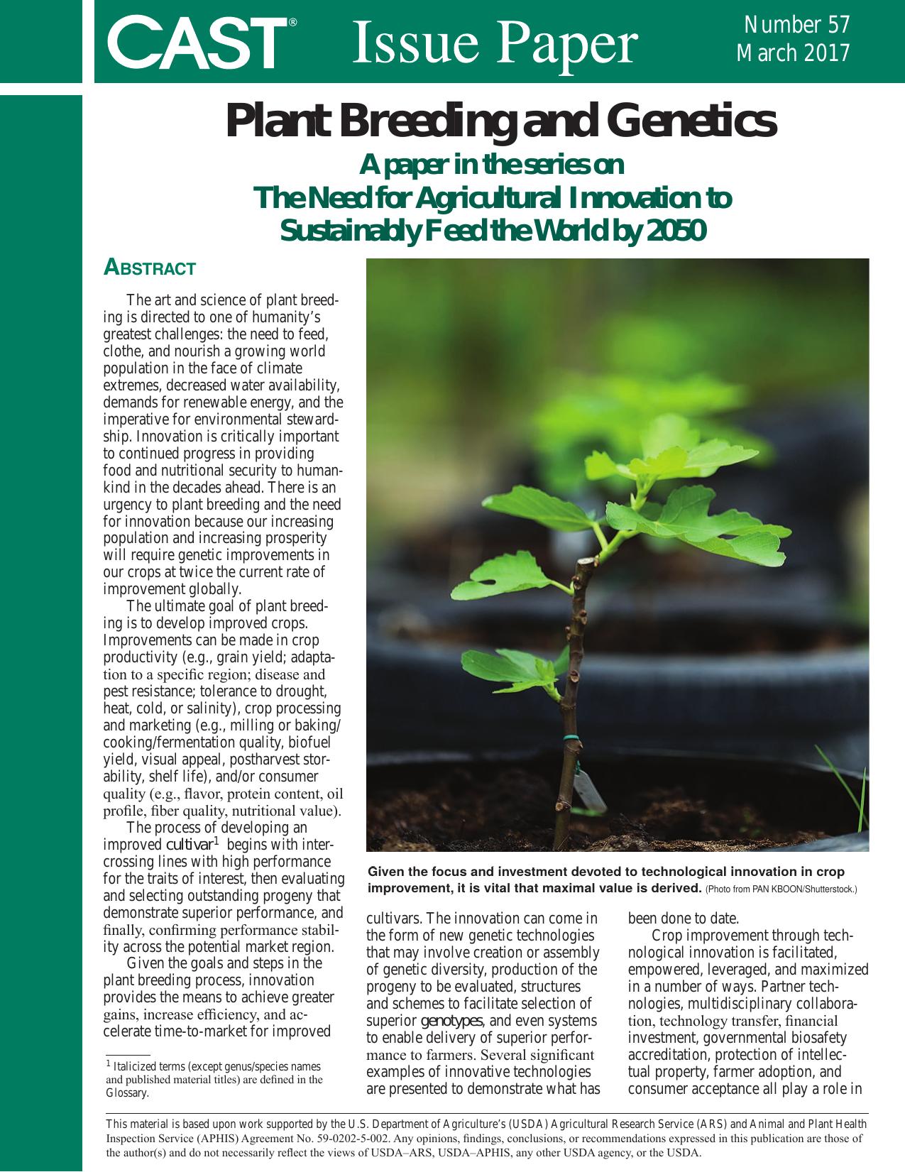 Plant Breeding and Genetics by Unknown