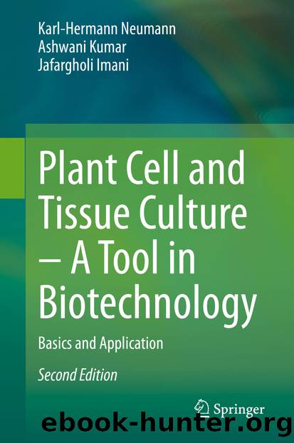 Plant Cell and Tissue Culture â A Tool in Biotechnology by Karl-Hermann Neumann & Ashwani Kumar & Jafargholi Imani