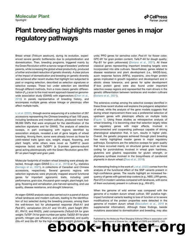 Plant breeding highlights master genes in major regulatory pathways by Delfina Barabaschi & Luigi Cattivelli