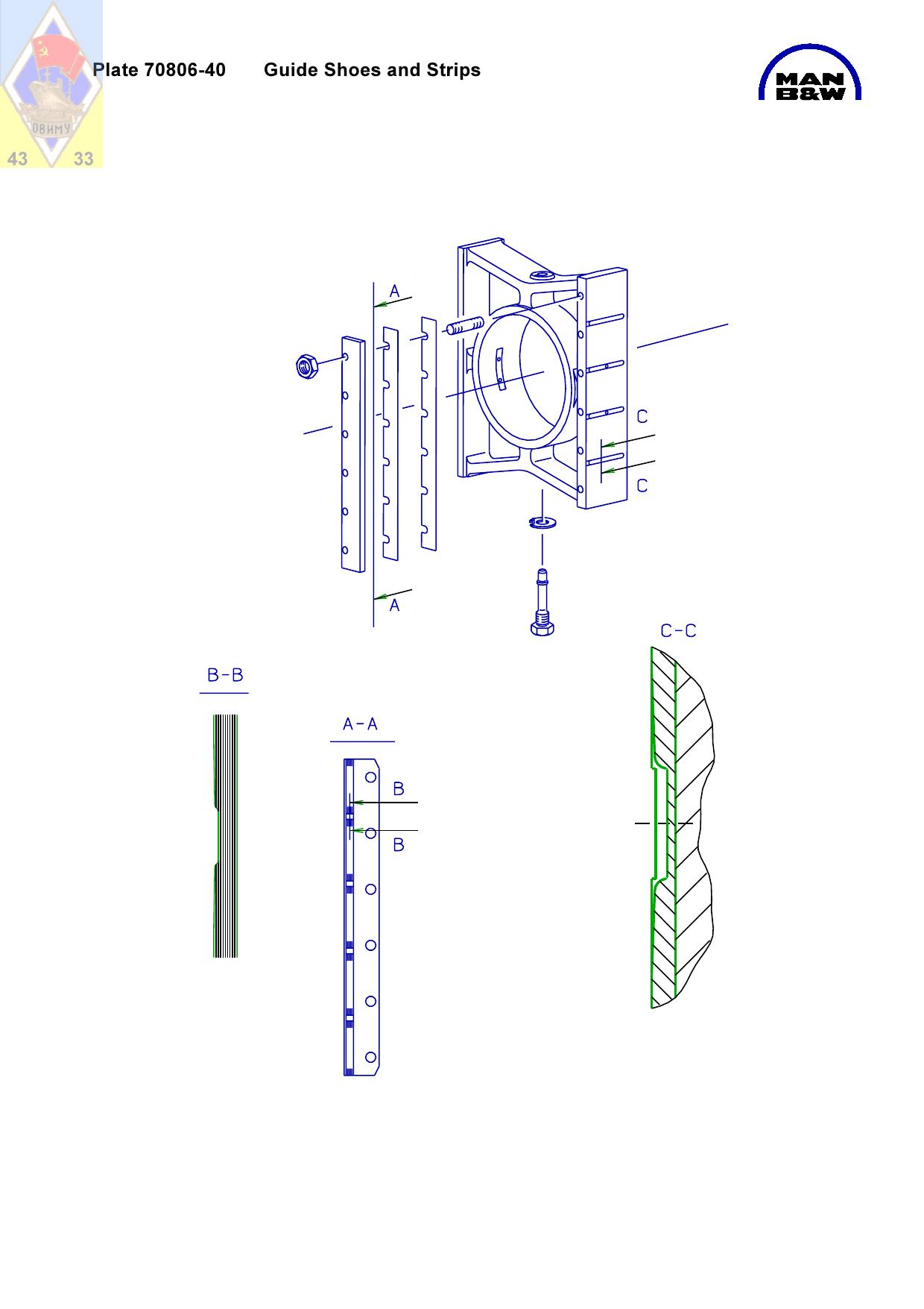 Plate 70806-40 Guide Shoes and Strips by JTJ/2150
