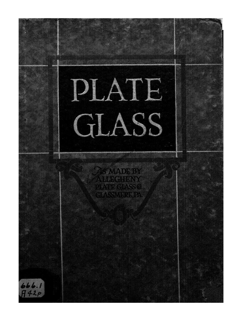 Plate Glass -1921 by Unknown