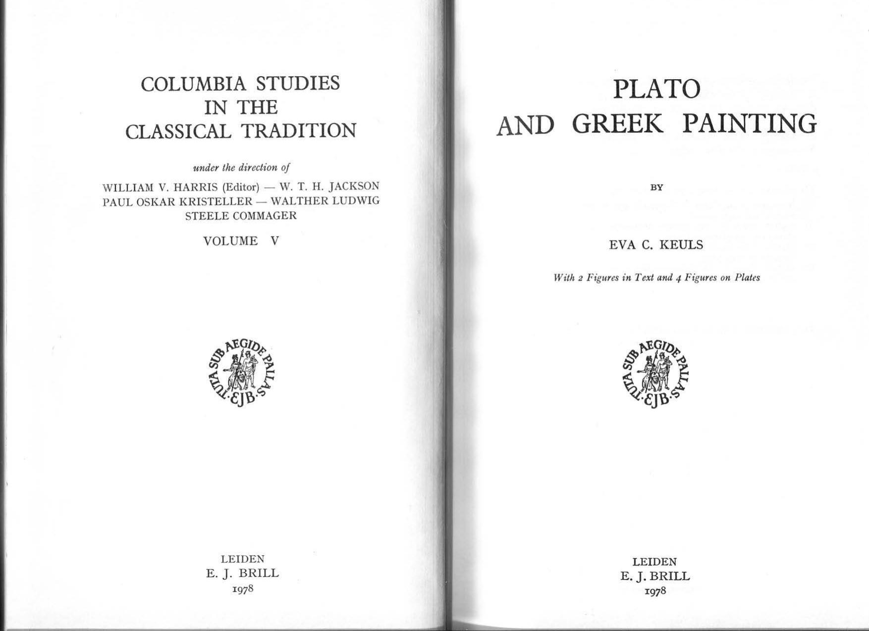 Plato and Greek Painting by Eva C. Keuls