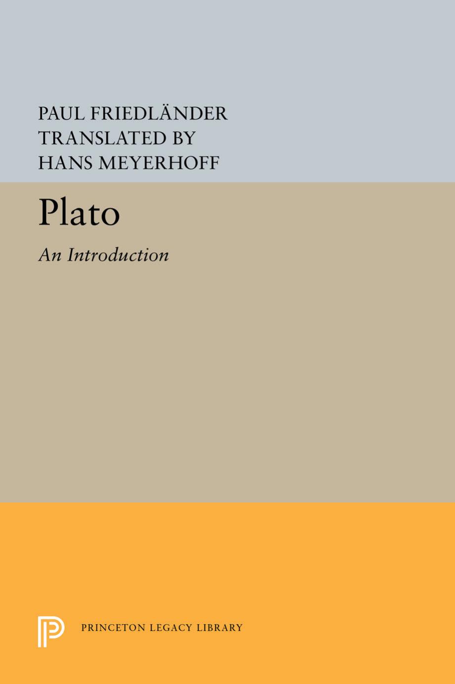 Plato by Paul Friedlander