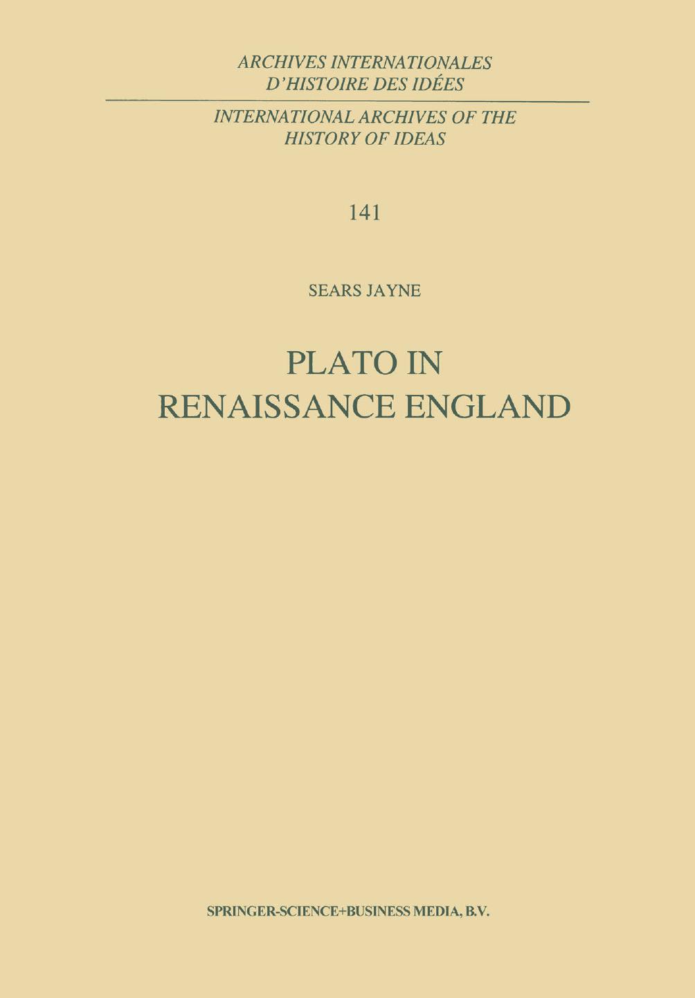 Plato in Renaissance England by Unknow