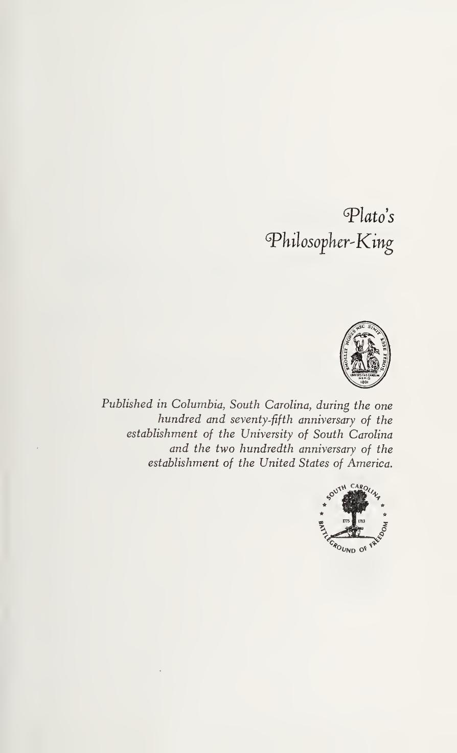 Plato's Philosopher King: A Study of the Theoretical Background by Rosamond Kent Sprague