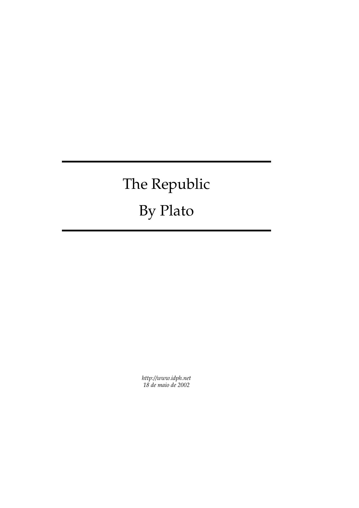 Plato's Republic by Unknown