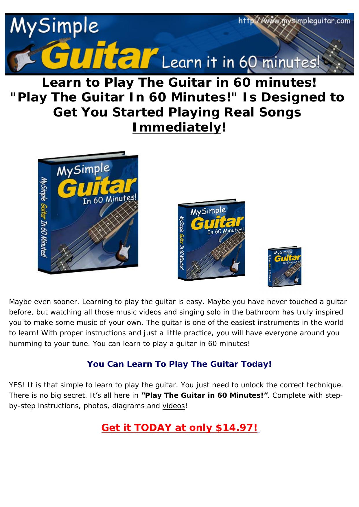 Play The Guitar In 60 Minutes. by Best of Kuszter's Collection
